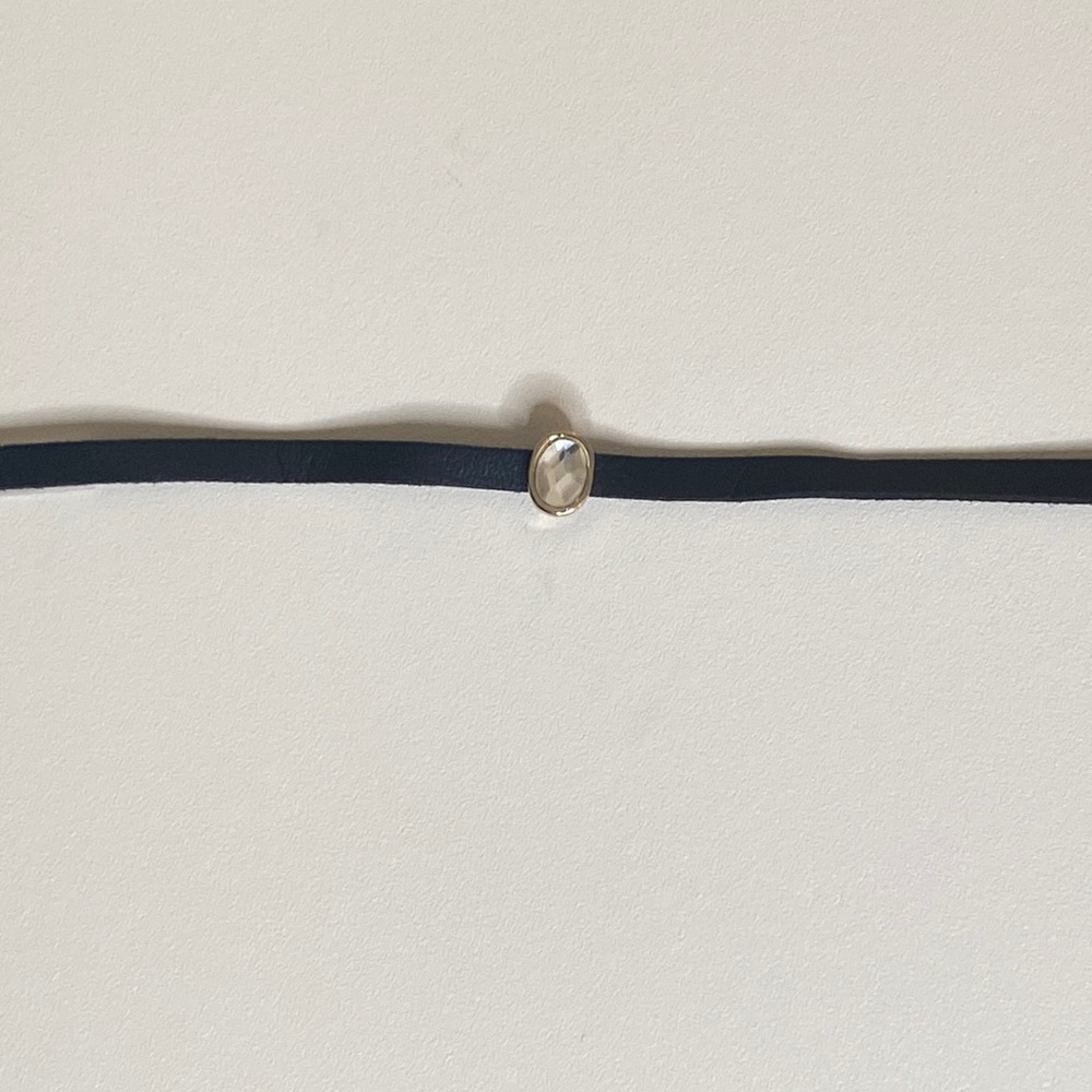 Black Leather choker necklace